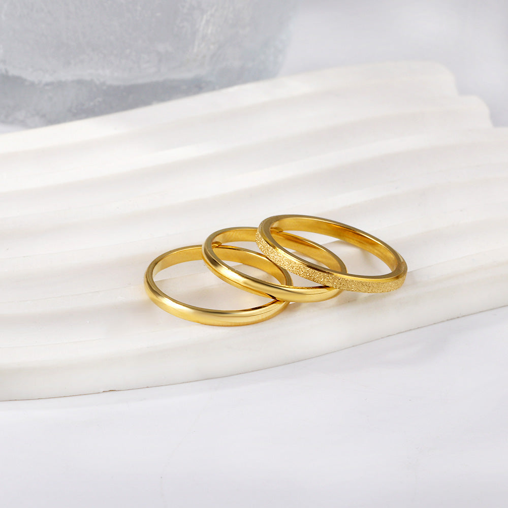 18K Gold Plated Premium Stainless Steel Finger Ring