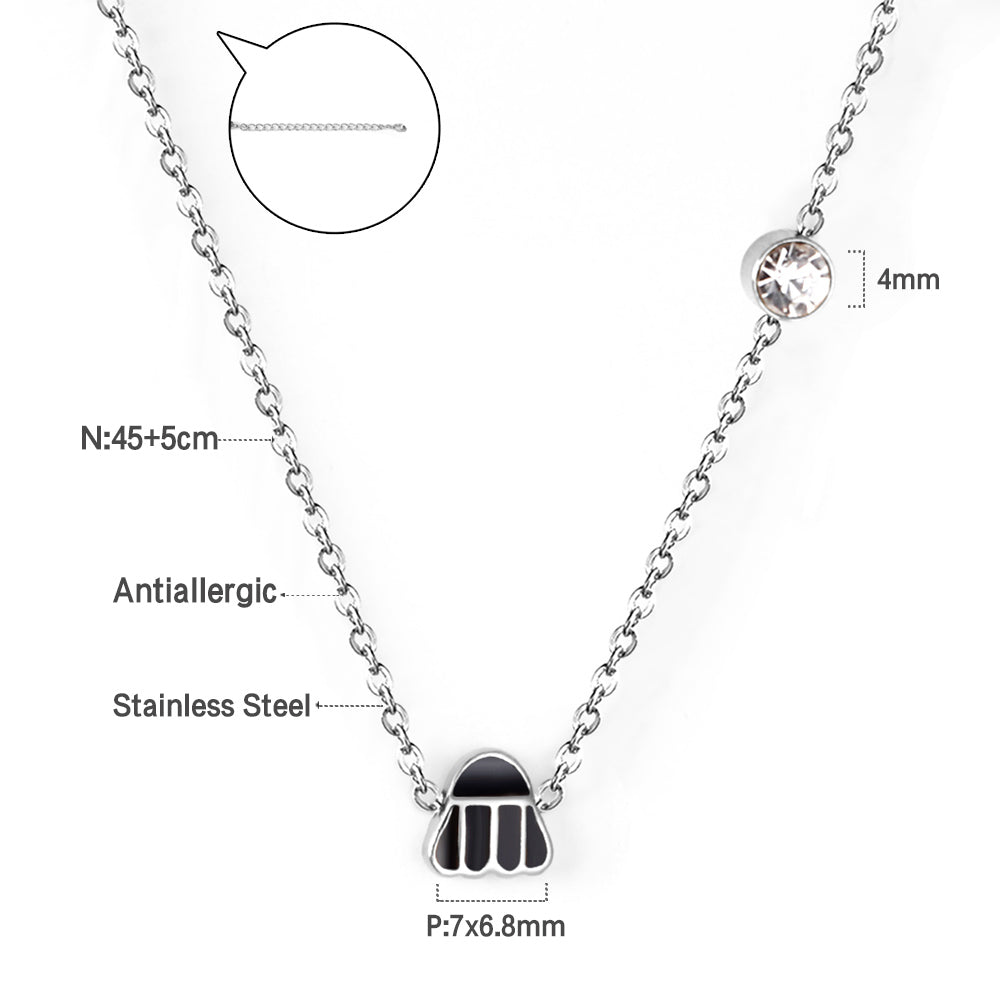 Aqua Charm Jelly Fish Pendant Necklace