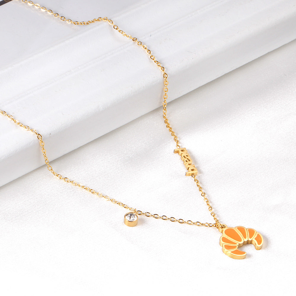 Croissant Pendant Charm Necklace