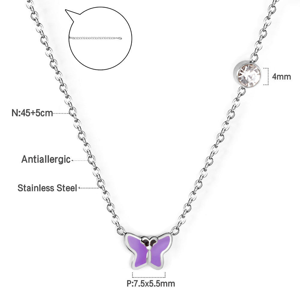 Miniature Butterfly Pendant Necklace