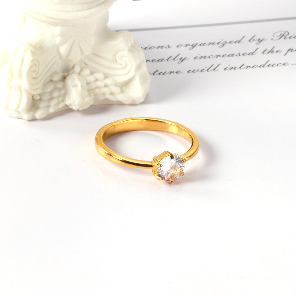 18K Gold Plated Premium Stainless Steel Finger Ring