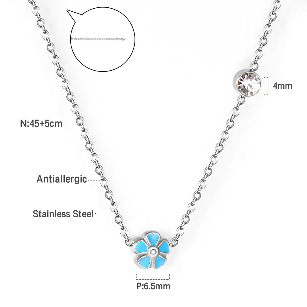Blue Miniature Flora Pendant