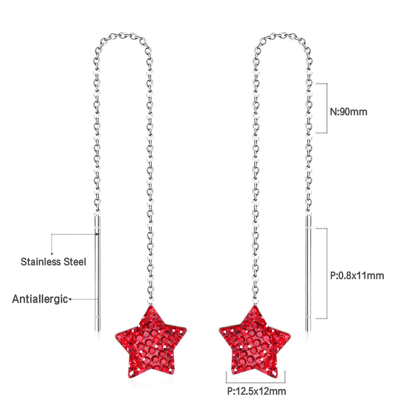 Star Hoop Earring