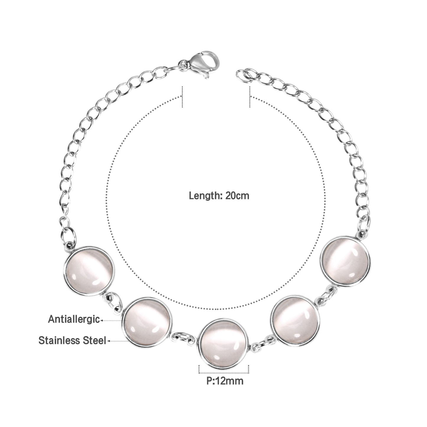 White Stone Bracelet