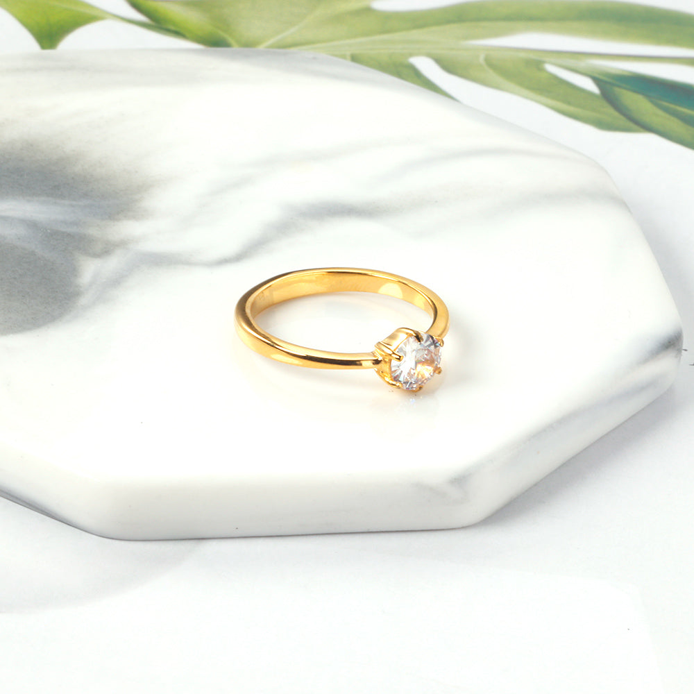 18K Gold Plated Premium Stainless Steel Finger Ring