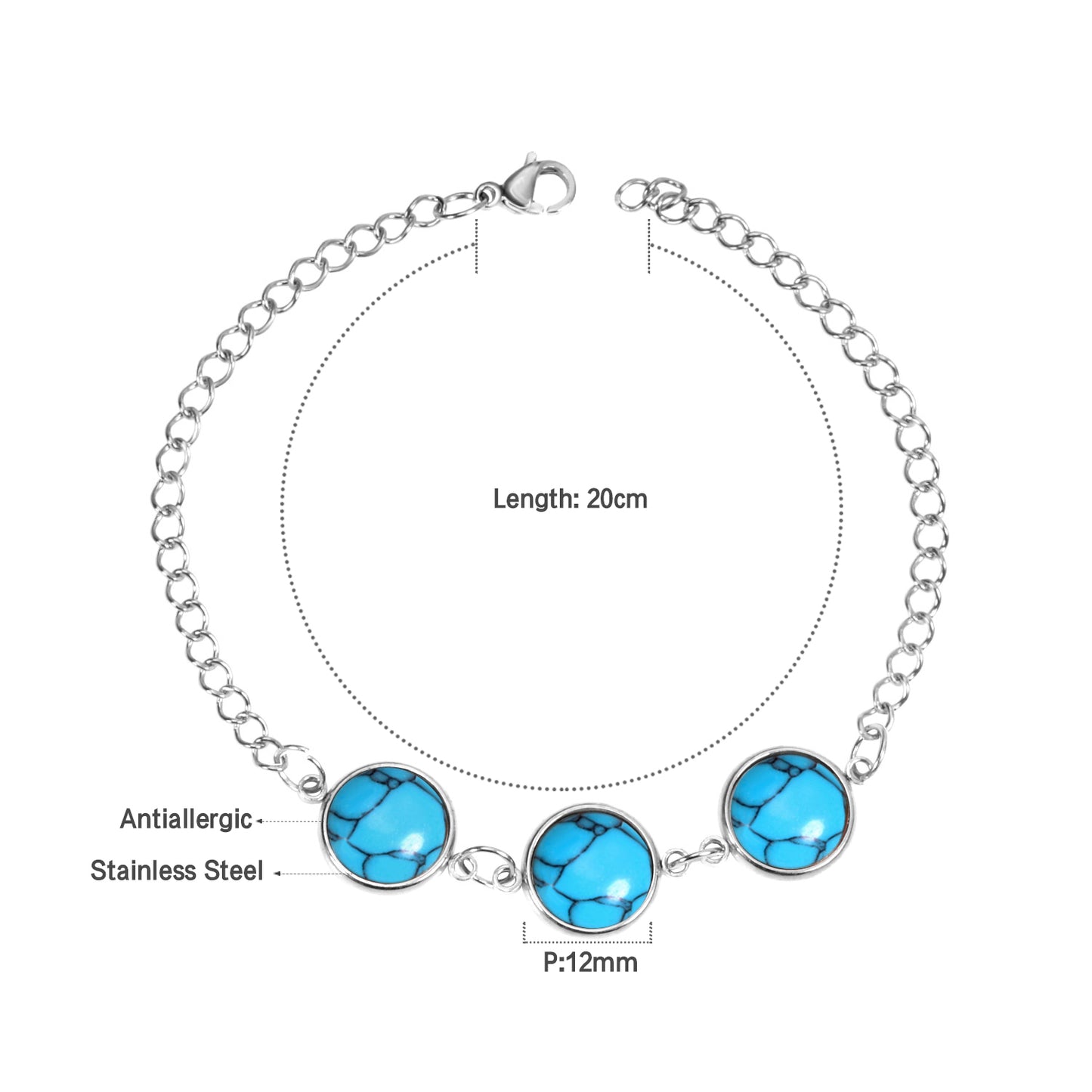 Blue Stone Bracelet