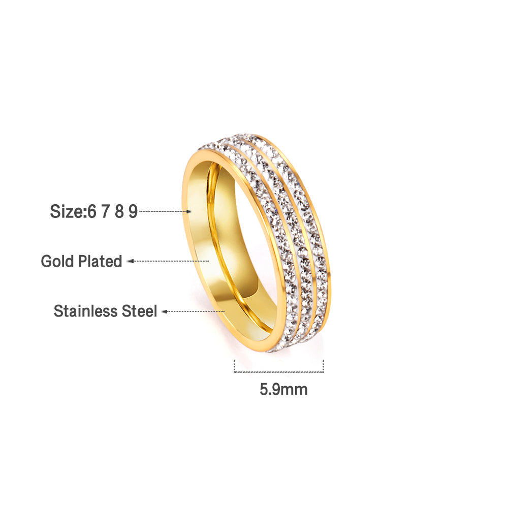 18K Gold Plated Premium Stainless Steel Finger Ring