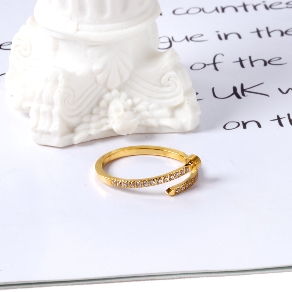 18K Gold Plated Premium Stainless Steel Finger Ring