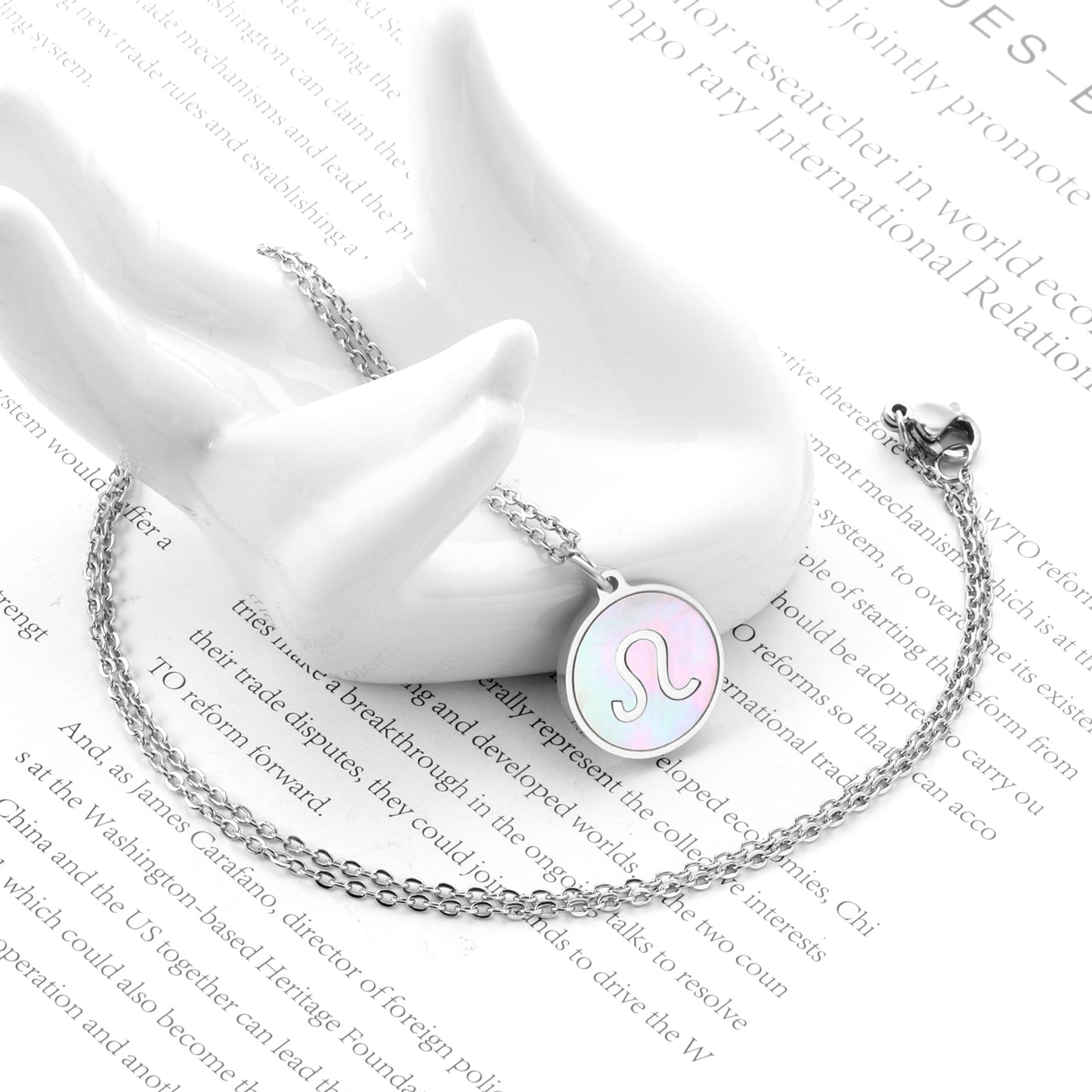 Astro Sign Leo Rhinestone Pendant
