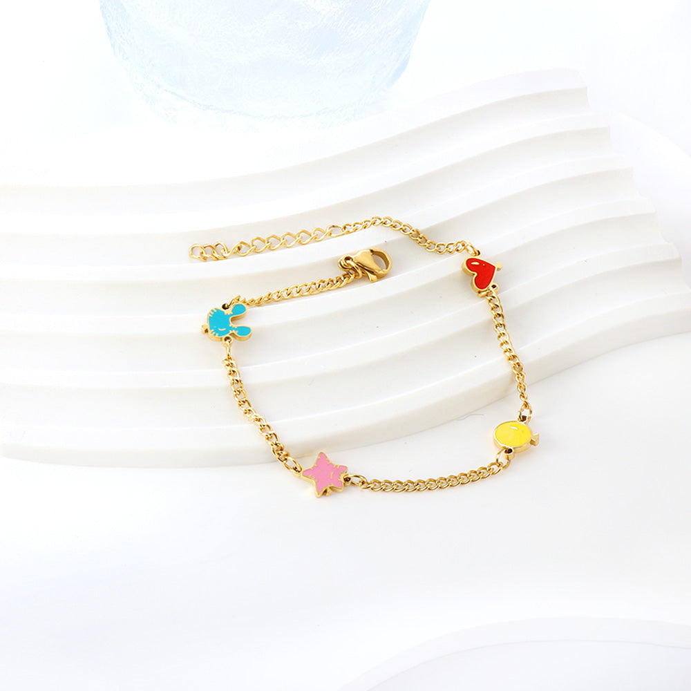 Bunny Hearts Pendant Bracelet