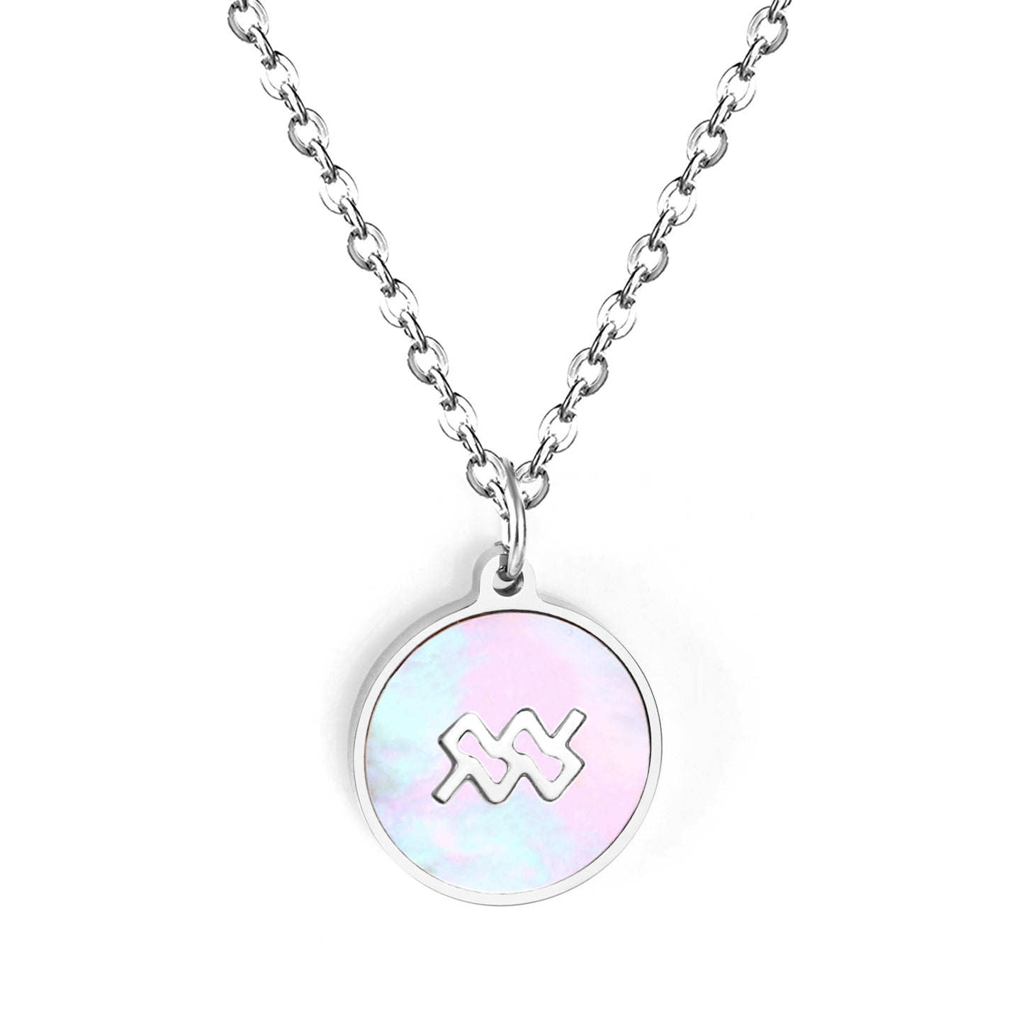 Astro Sign Aquarius Rhinestone Pendant