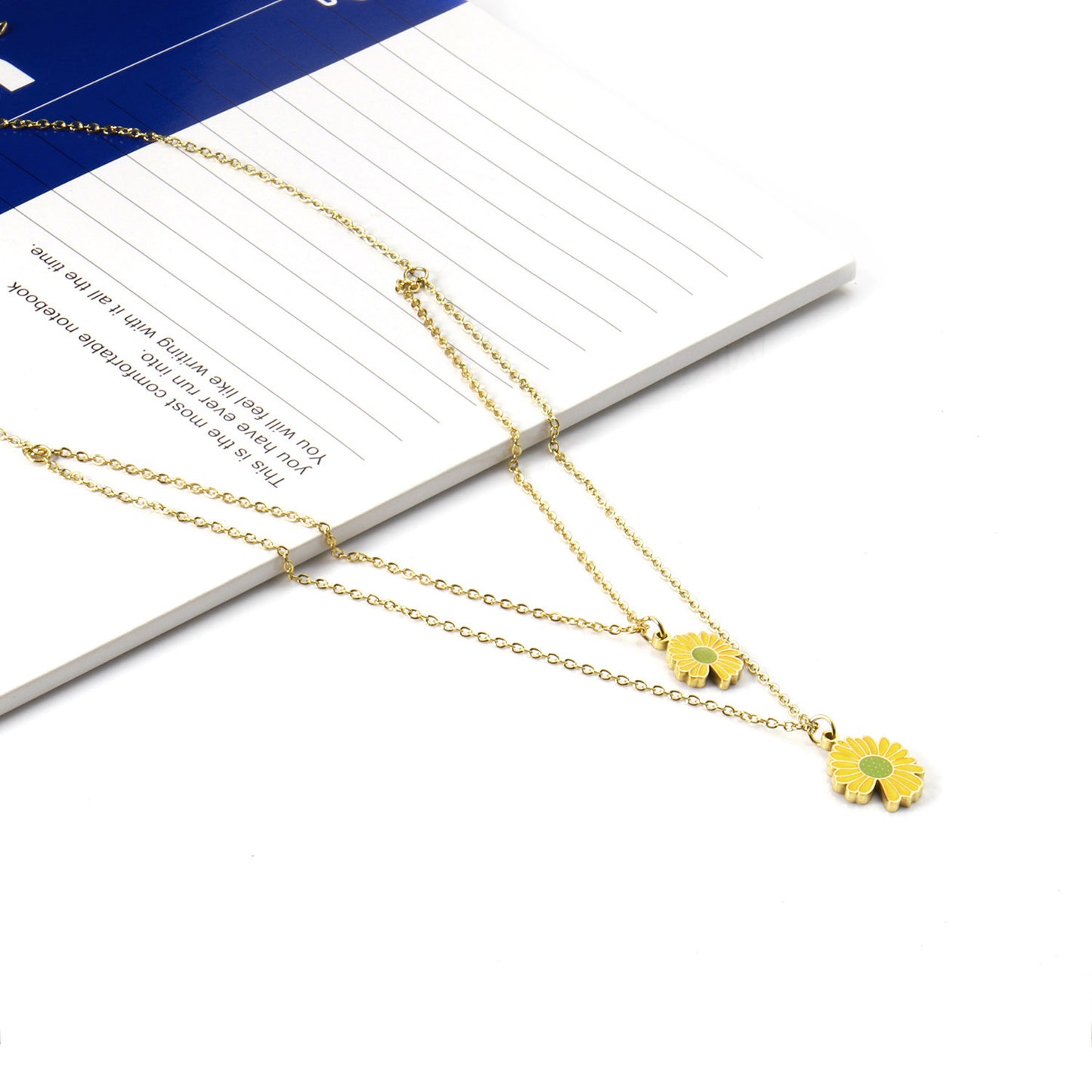 Yellow Flora Double Pendant Necklace