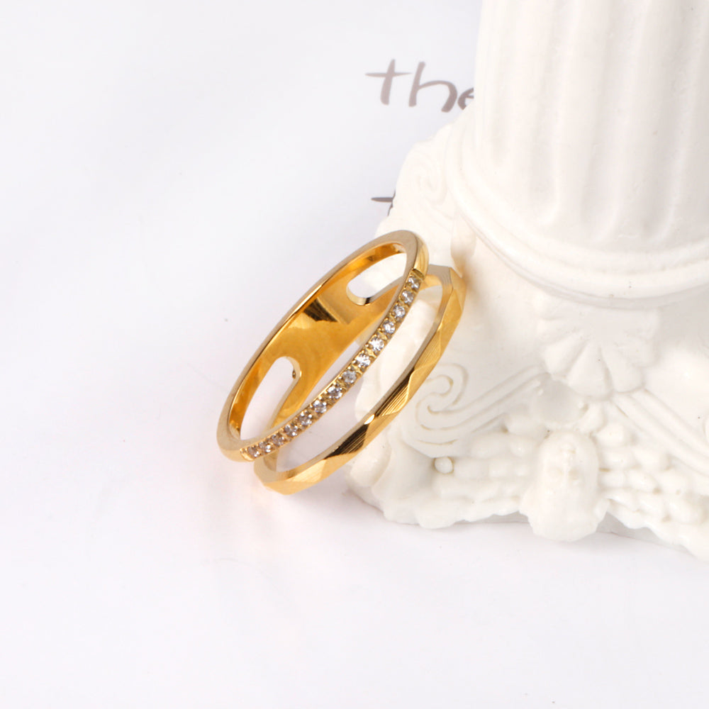 18K Gold Plated Premium Stainless Steel Finger Ring