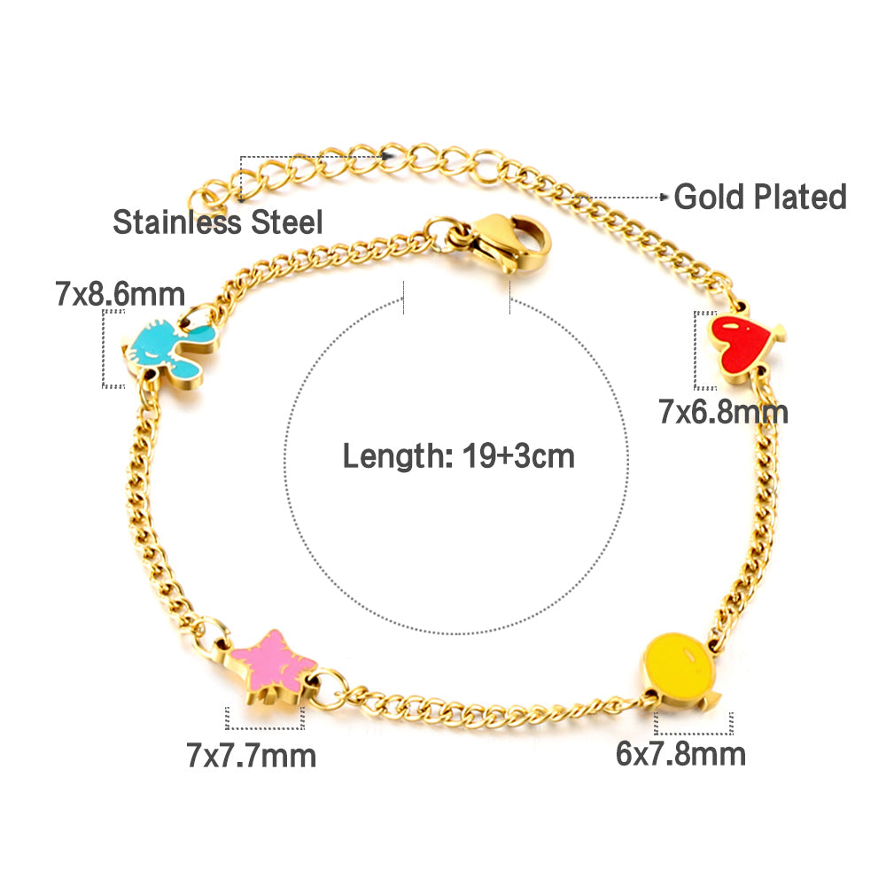 Bunny Hearts Pendant Bracelet