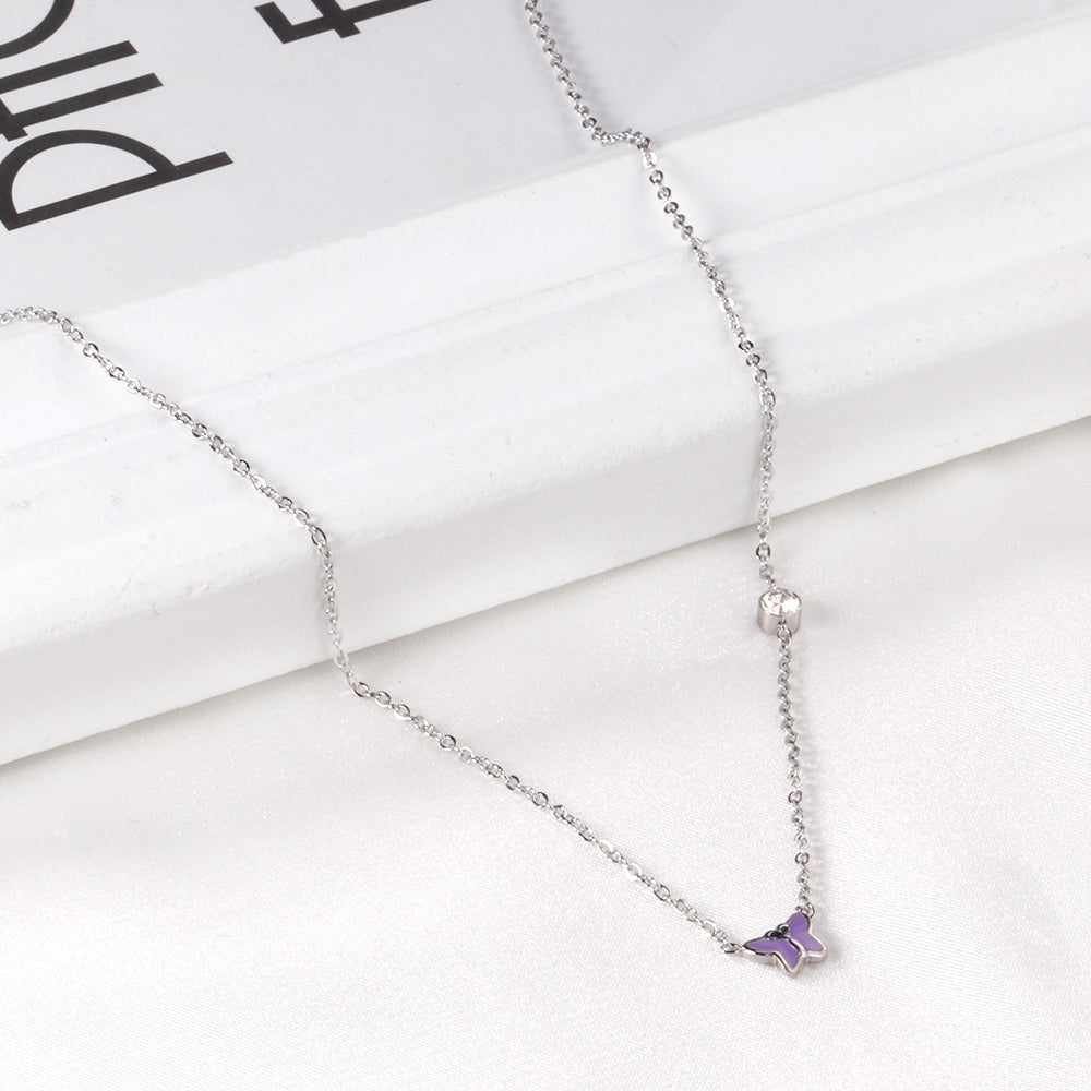 Miniature Butterfly Pendant Necklace