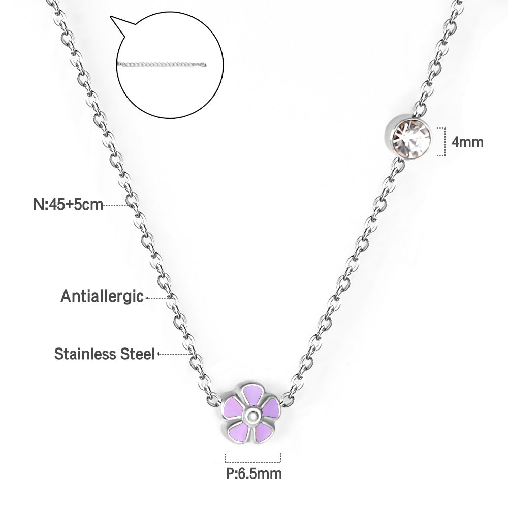 Purple Miniature Flora Pendant