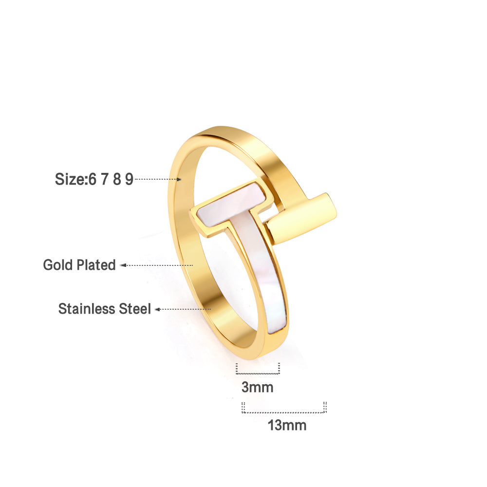 18K Gold Plated Premium Stainless Steel Finger Ring