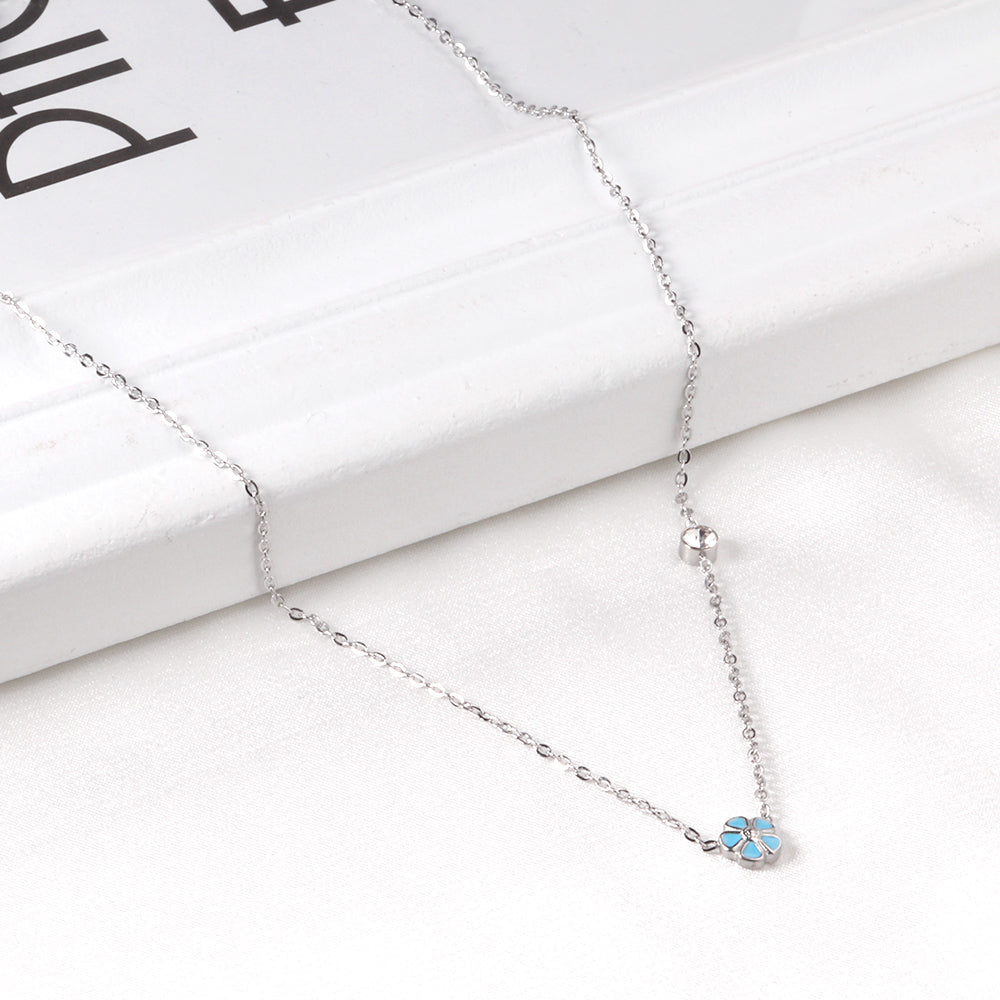 Blue Miniature Flora Pendant