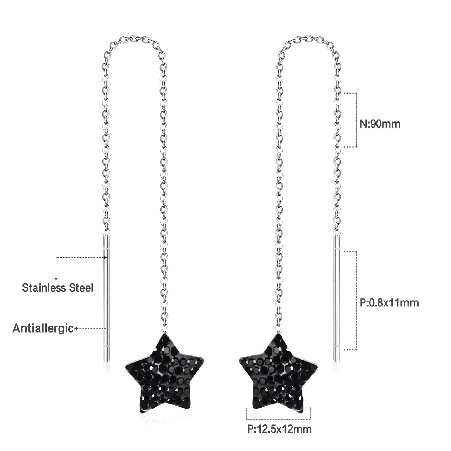 Star Hoop Earring