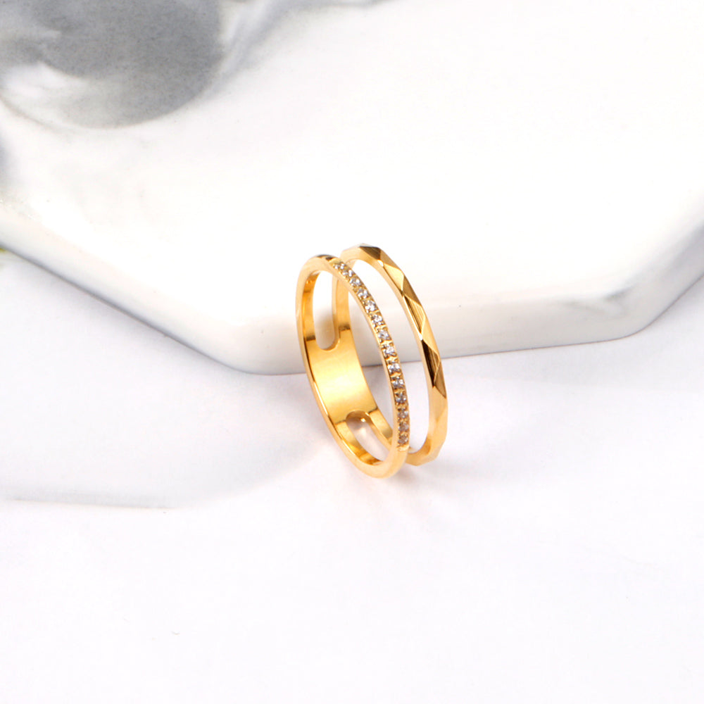 18K Gold Plated Premium Stainless Steel Finger Ring