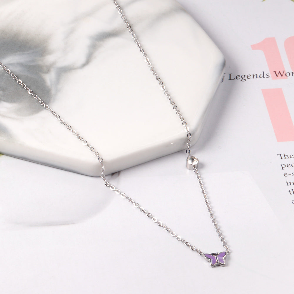 Miniature Butterfly Pendant Necklace