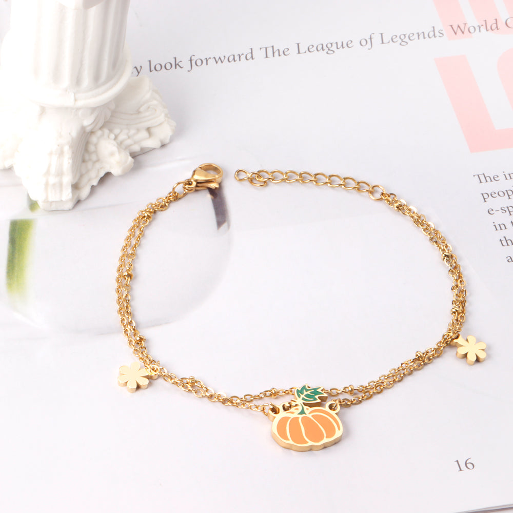 Pumpkin Pendant Bracelet