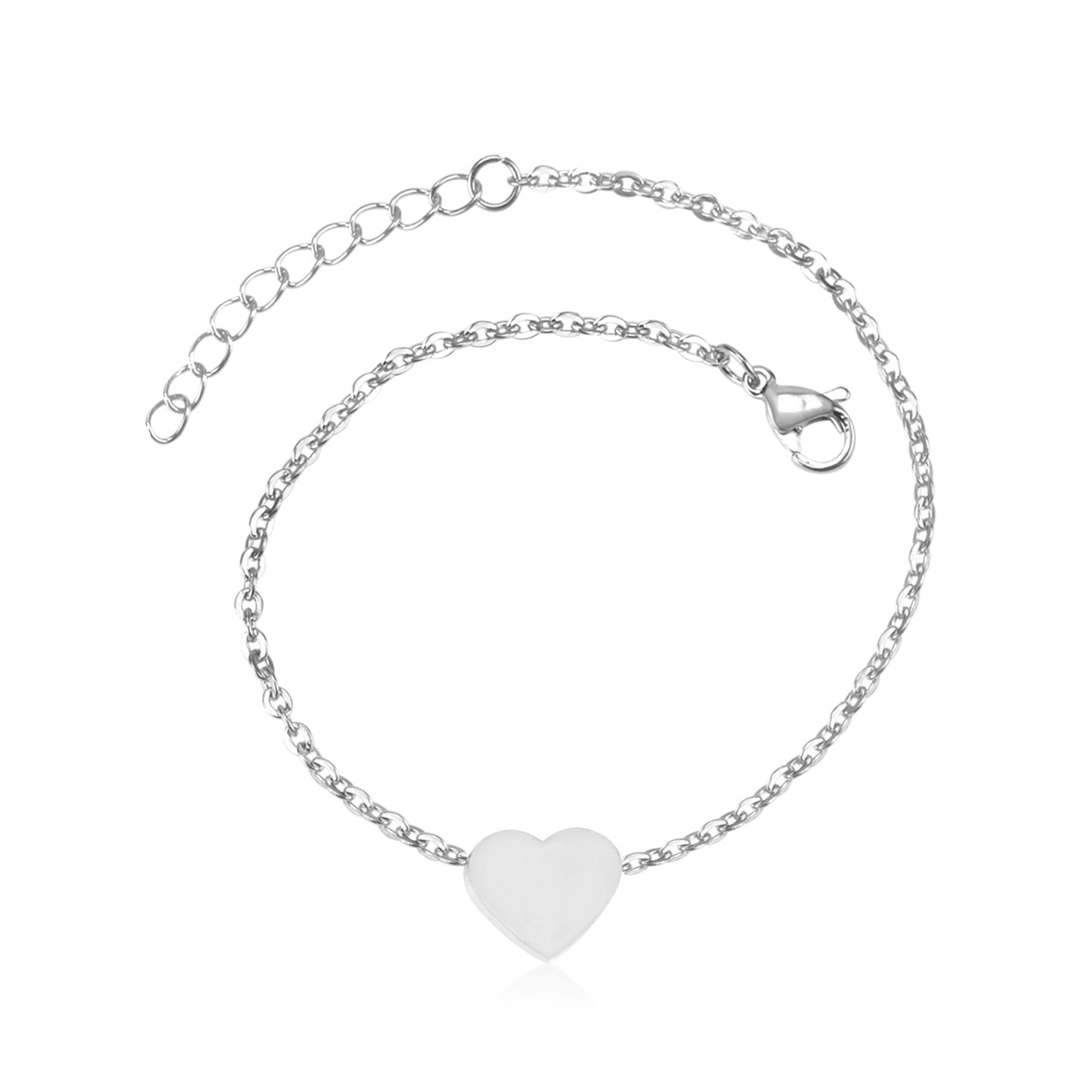 White Heart Bracelet