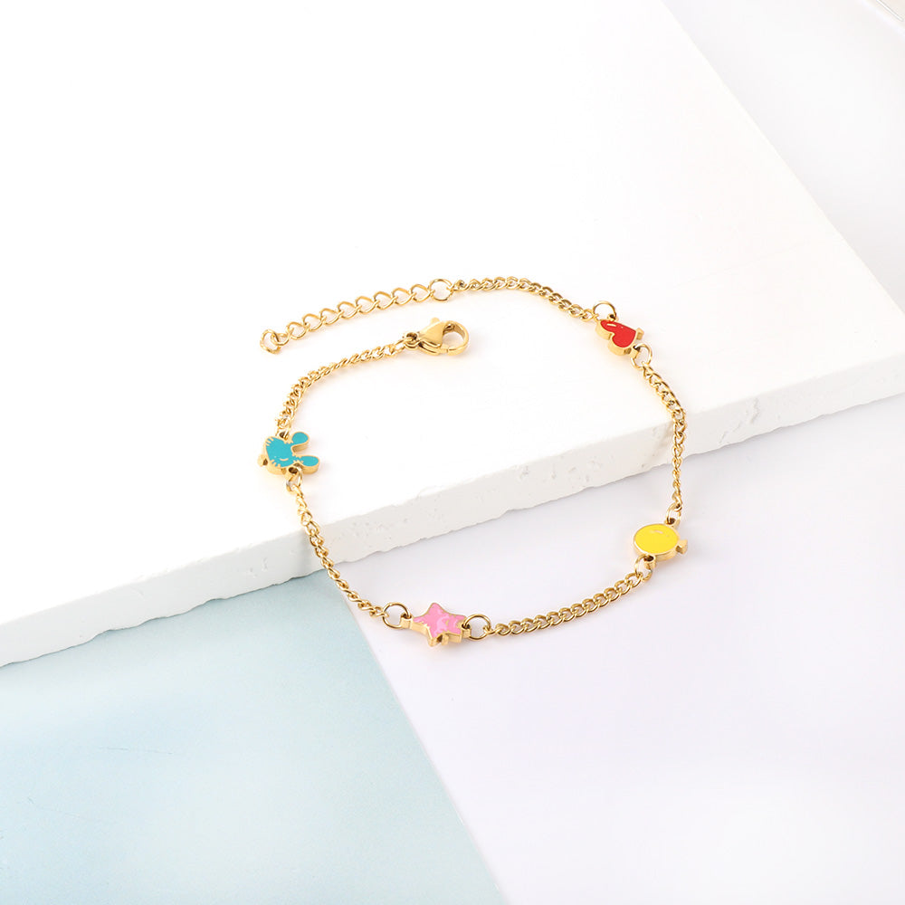 Bunny Hearts Pendant Bracelet