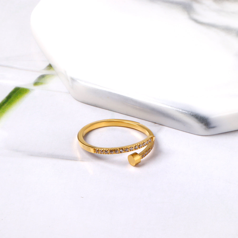 18K Gold Plated Premium Stainless Steel Finger Ring