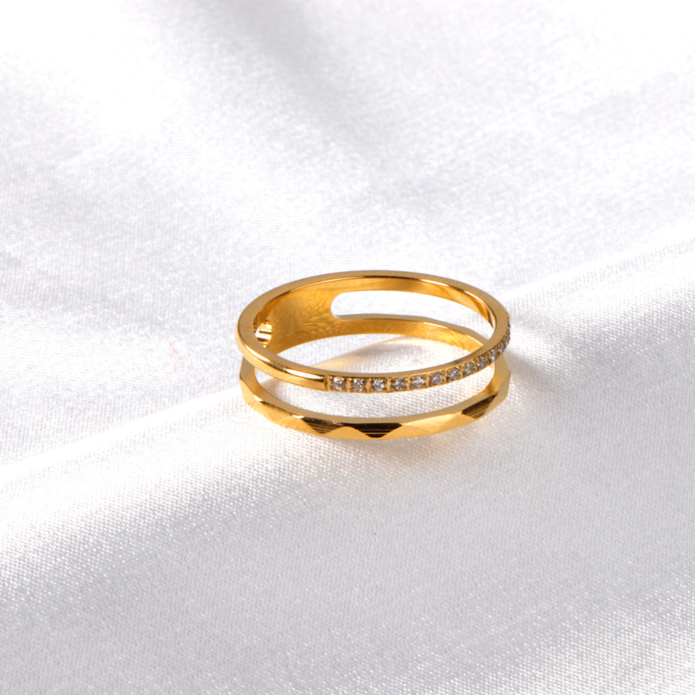 18K Gold Plated Premium Stainless Steel Finger Ring