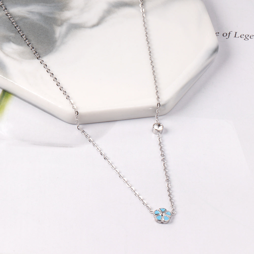 Blue Miniature Flora Pendant