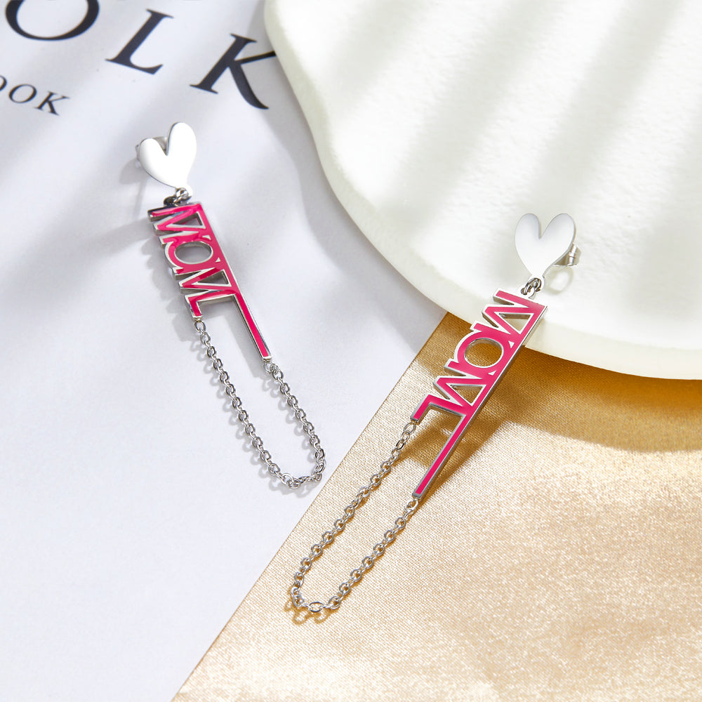Mom Heart Earring