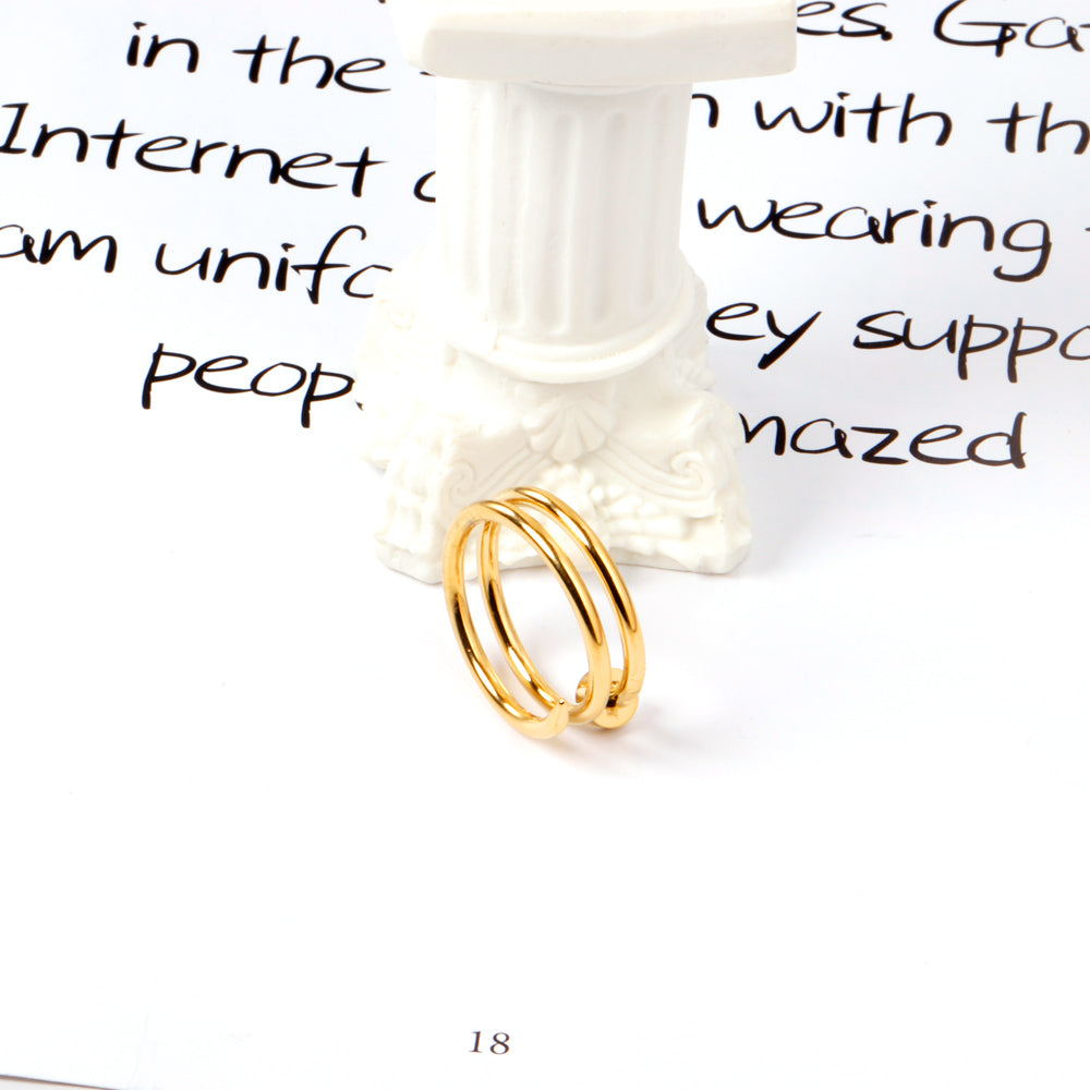 18K Gold Plated Premium Stainless Steel Finger Ring