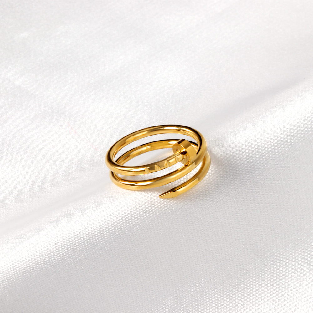 18K Gold Plated Premium Stainless Steel Finger Ring