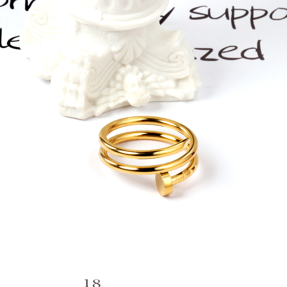 18K Gold Plated Premium Stainless Steel Finger Ring