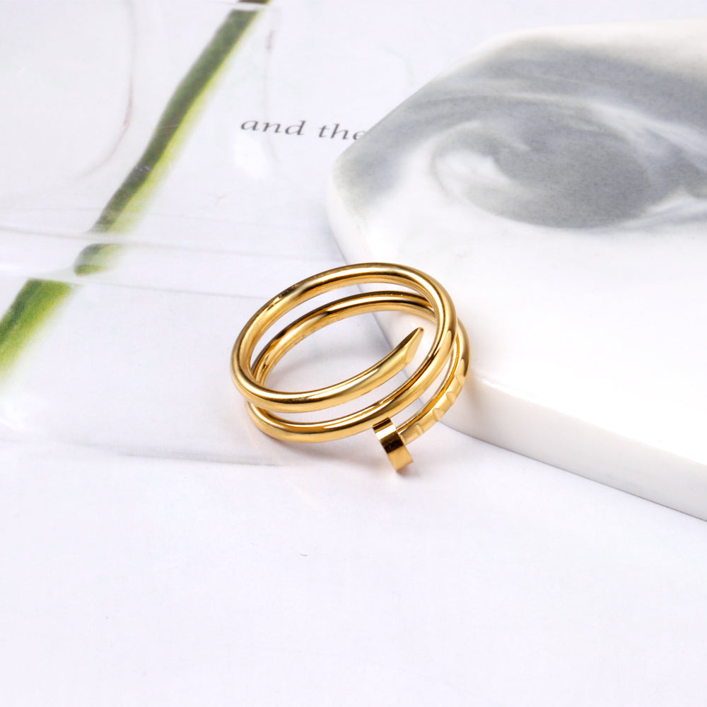 18K Gold Plated Premium Stainless Steel Finger Ring
