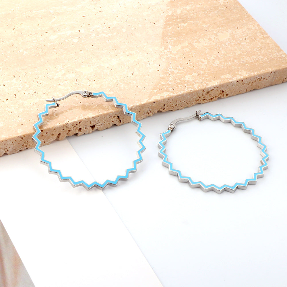 Colored Hoop Earrings