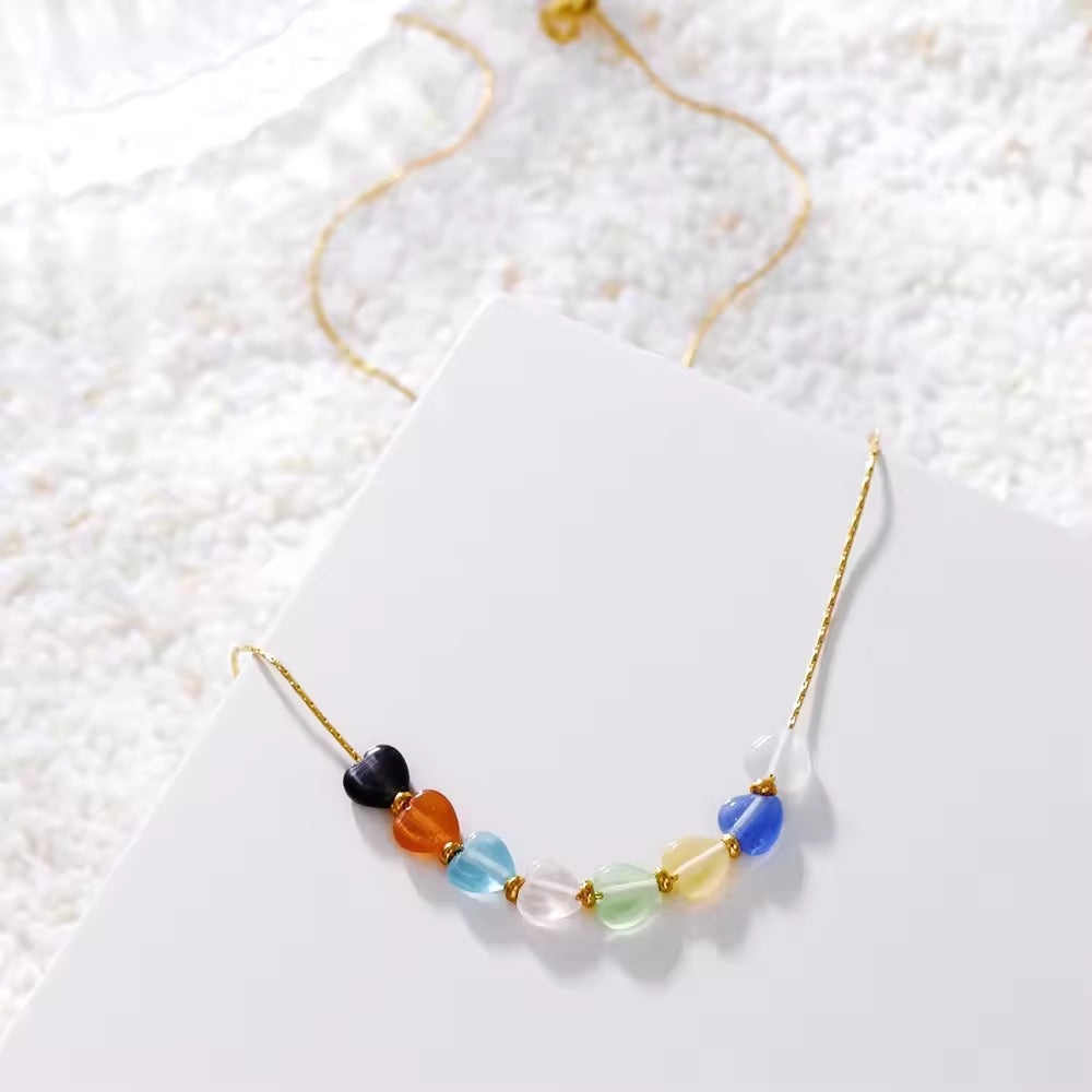 Crystal Minimal Hearts Pendant