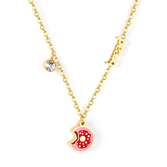 Donut Pendant Charm Necklace