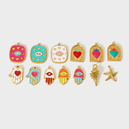 Mystic Charms Collection Of 13 With Bracelet & Necklace