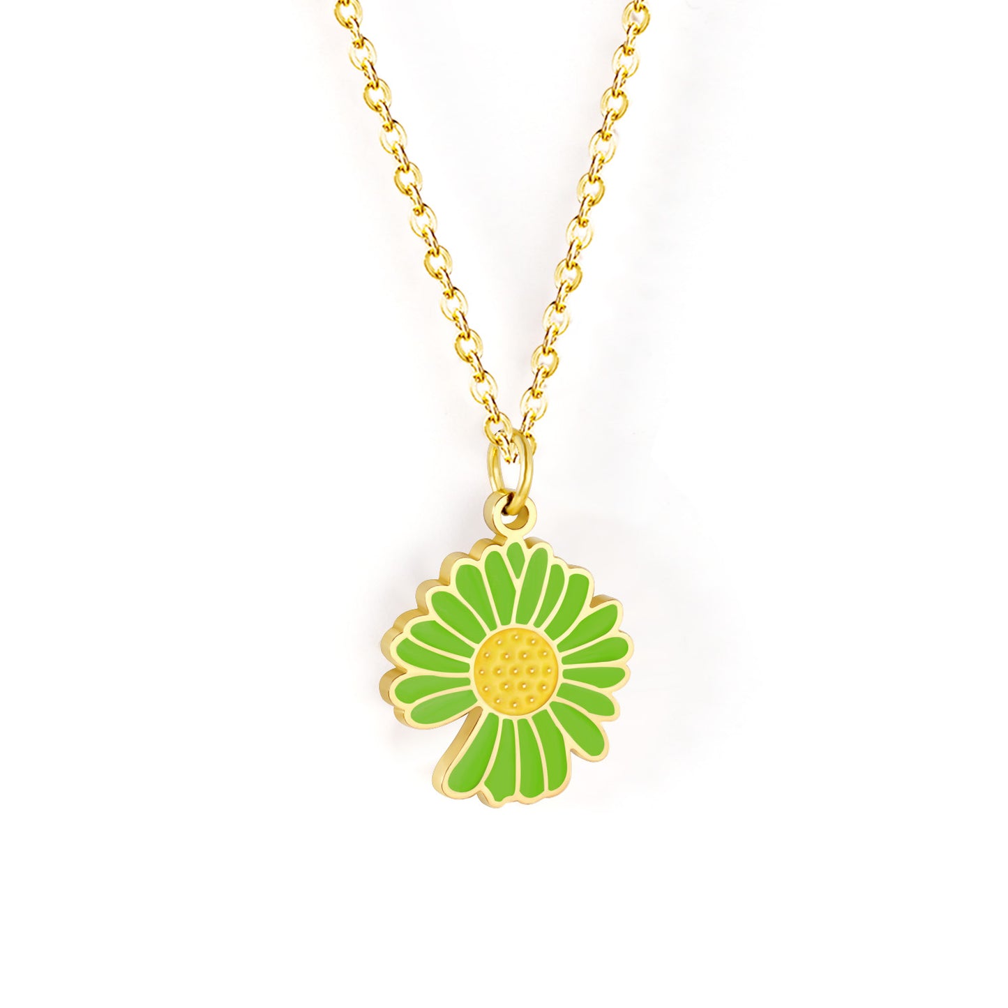 Green Flora Pendant Necklace