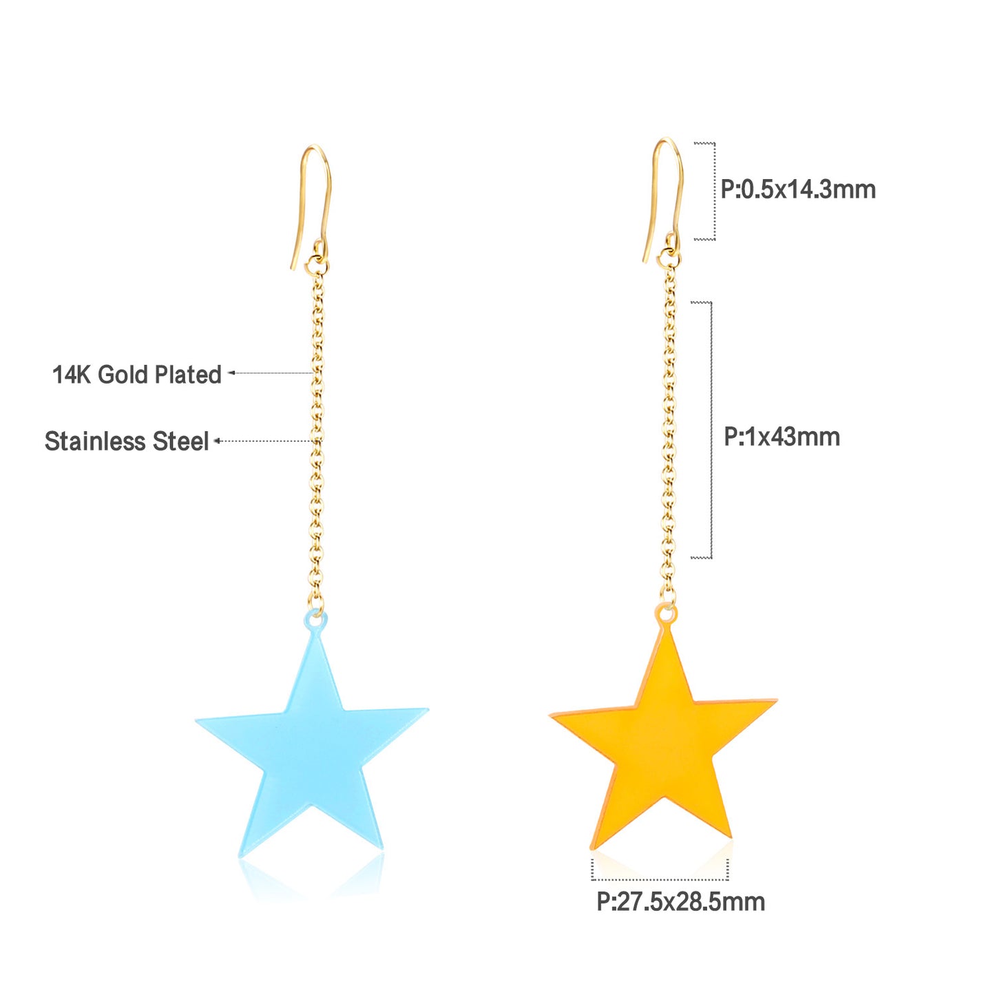 Star Hoop Earring