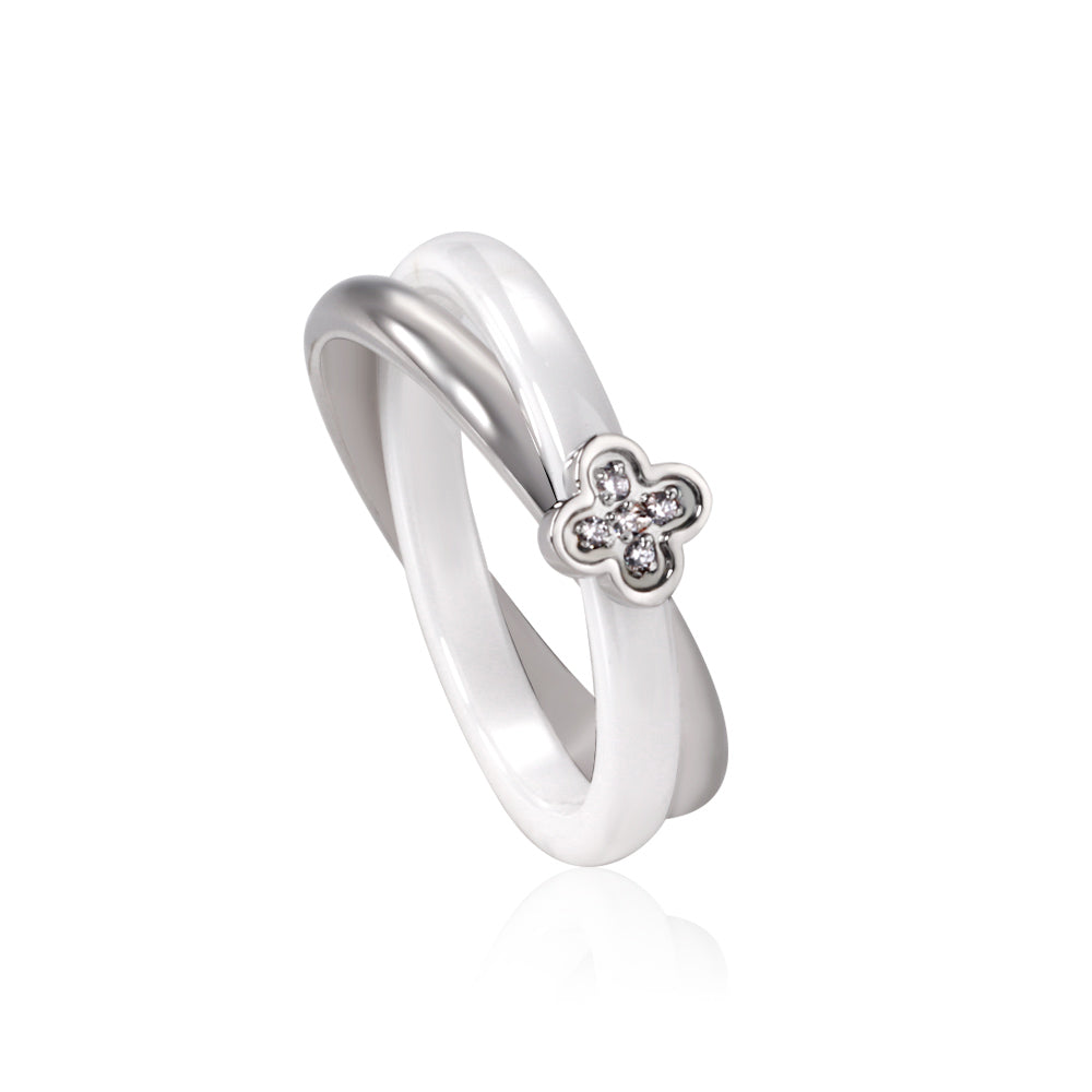 White Gold Plated Premium Fingerring