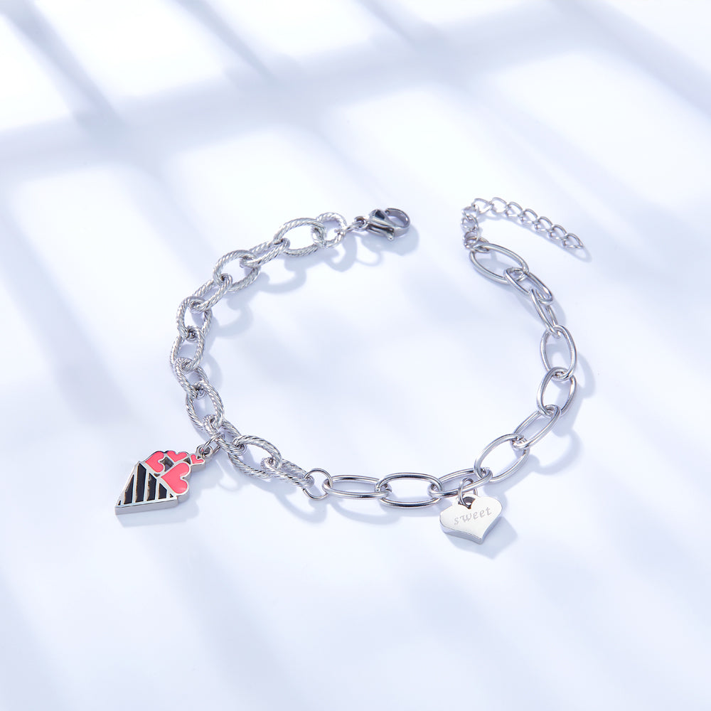 Heart Pendant Bracelet