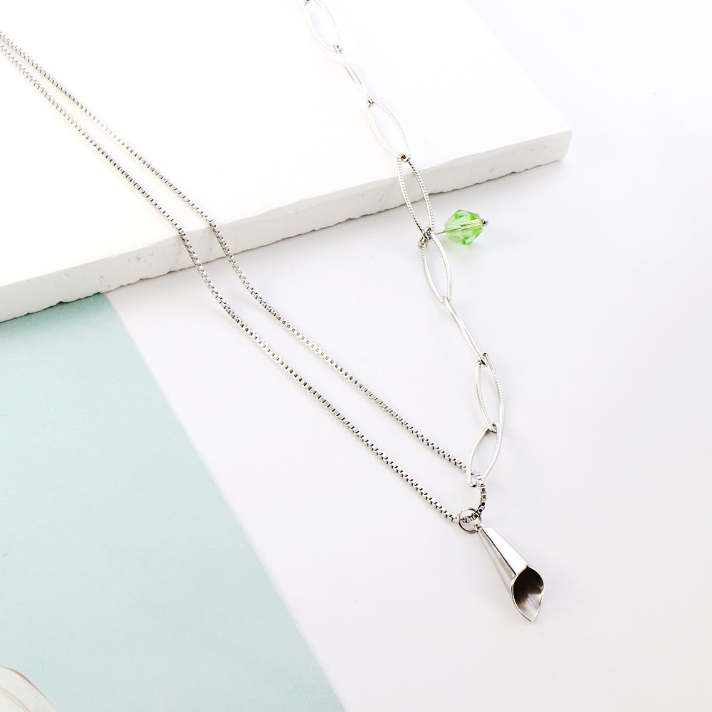 Chain Green Crystal Pendant