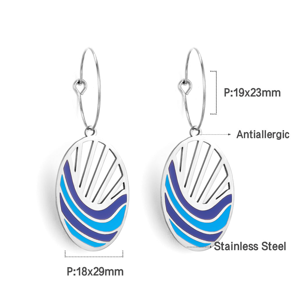 Oval Shaped Earring