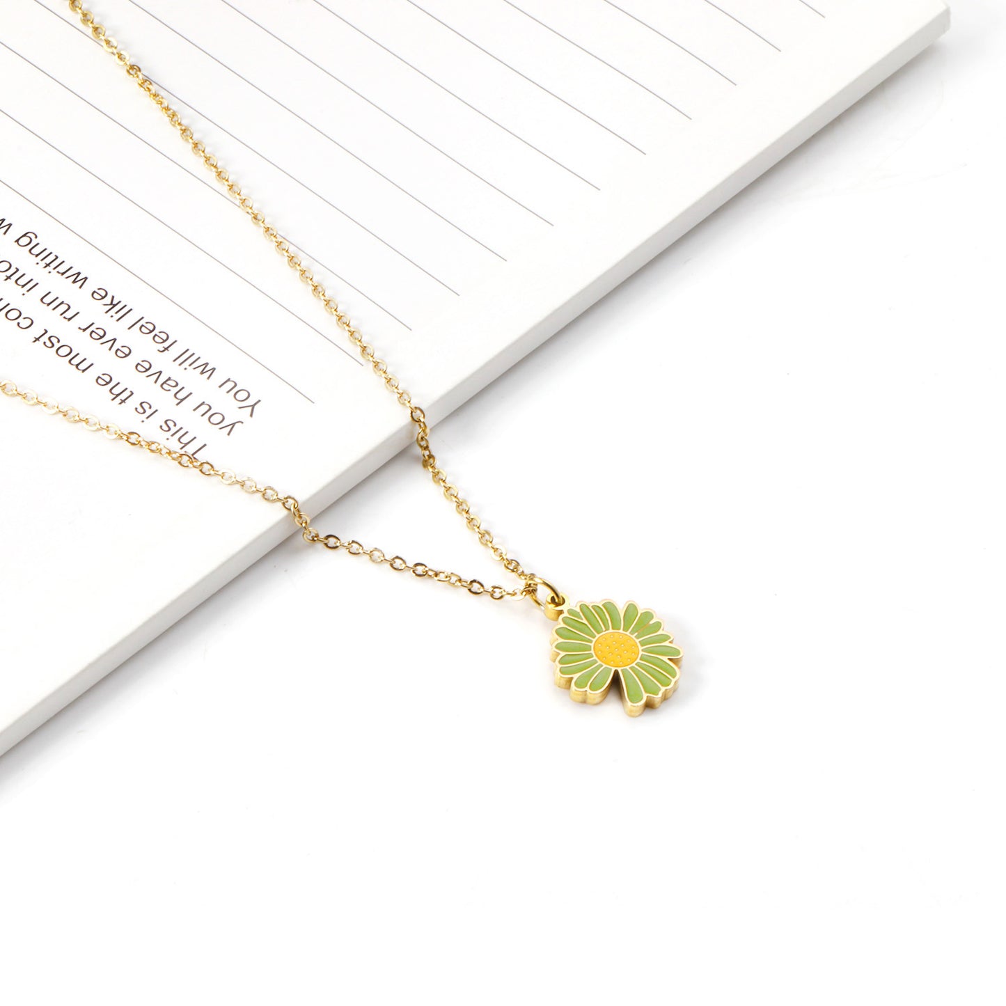 Green Flora Pendant Necklace