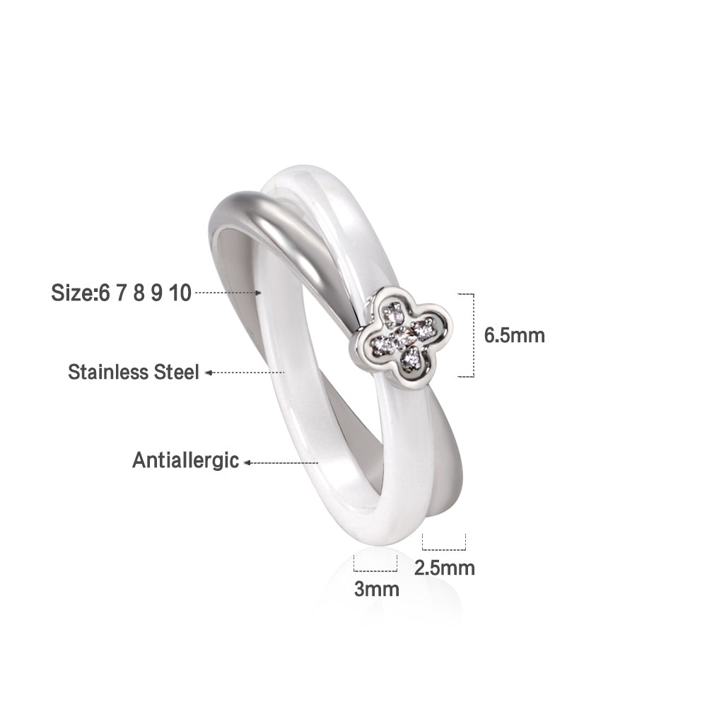 White Gold Plated Premium Fingerring