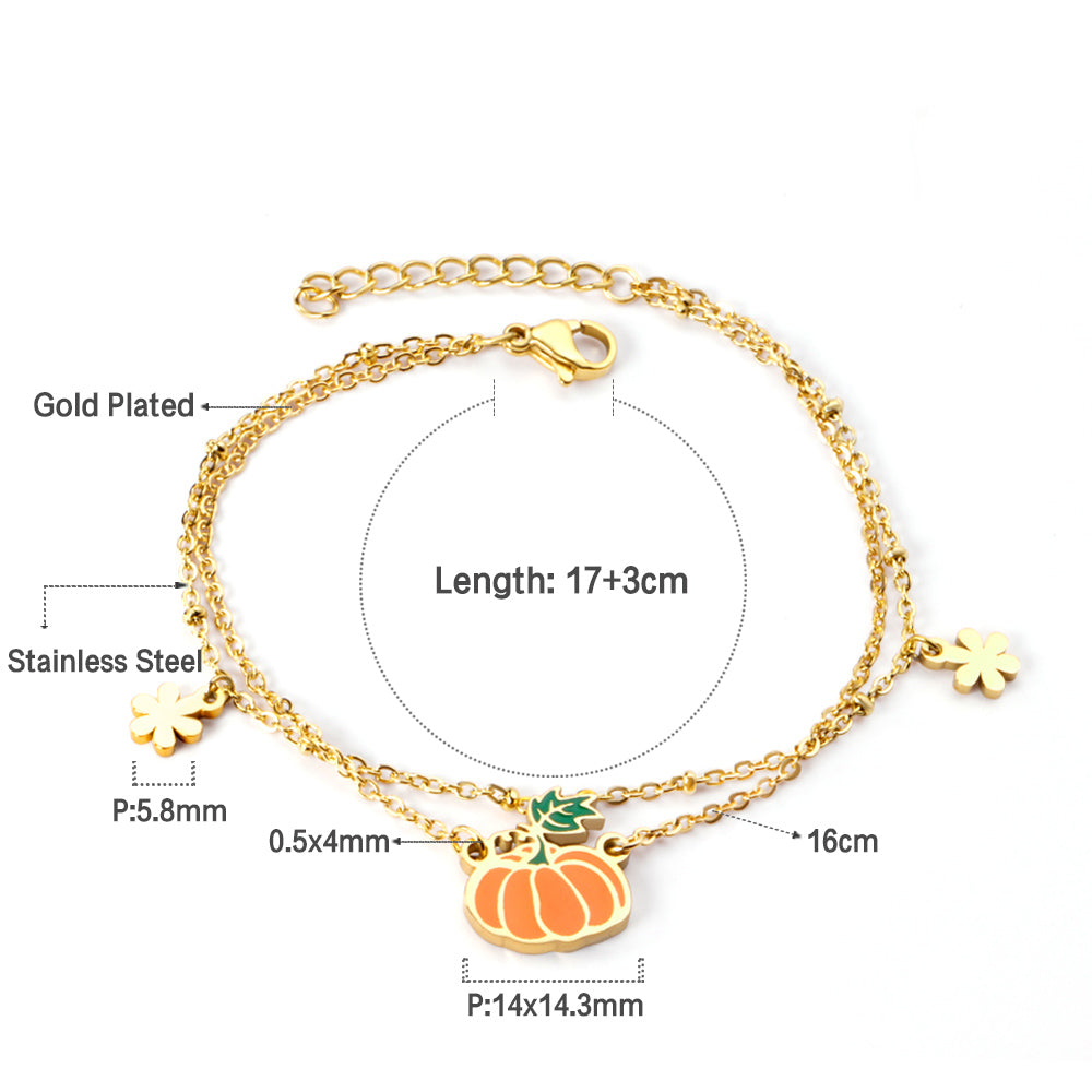 Pumpkin Pendant Bracelet