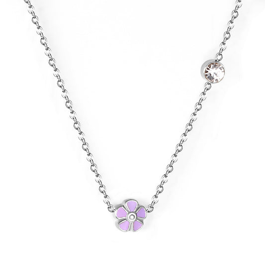 Miniature Purple Flora Necklace